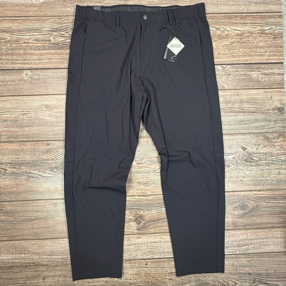 Cross Eyed‎ Moose Mens Cross Motion Pant Size 38 Caviar Black Hiking Outdoor NWT